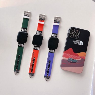 THE NORTH FACE アップルウォッチ 9/8/7/6 対応ベルト 流行り 軽量 ザノースフェイス apple watch se2 バンド 加州道路の柄 ブランド Apple Watch ultra2 時計ベルト 運動バンド ファッション バンド 取付簡単 サイズ調整 男女兼用 38MM~45MM