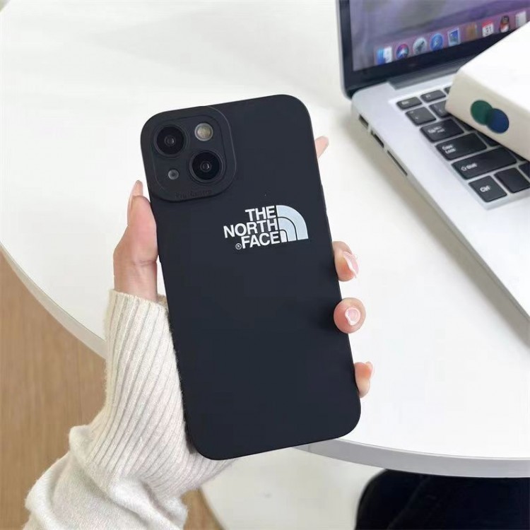 ザノースフェイス iPhone15+/14proケース ブランド 柔らか THE NORTH FACE アイフォン14pro maxカバー 衝撃吸収 iPhone14plusカバーケース 指紋キズ防止 アイフォン13 12 pro maxスマホケース 簡約 オシャレ iphone11PRO MAX/11カバー 個性 ブラック メンズ