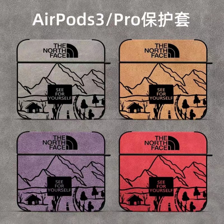 ザノースフェイス AirPods pro2ケース シリコンカバー the north face エアーポッズ3保護カバー キズ防止 airpods 3/2/1ケース ハイブランド 高速道路の柄 ファッション 大人気