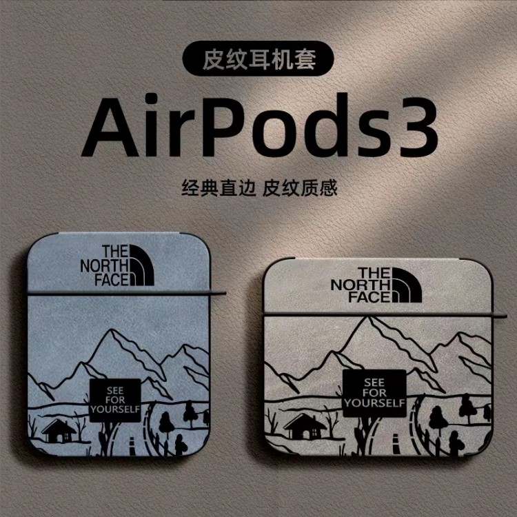 ザノースフェイス AirPods pro2ケース シリコンカバー the north face エアーポッズ3保護カバー キズ防止 airpods 3/2/1ケース ハイブランド 高速道路の柄 ファッション 大人気