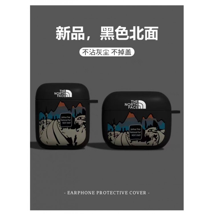 ザ・ノース・フェイス THE NORTH FACEブランドエアーポッズpro2保護ケースairpods proカバー 軽量 紛失防止AirPods 3ブランドケース 携帯便利 ファッションかわいいエアーポッズ3/2/1カバー個性