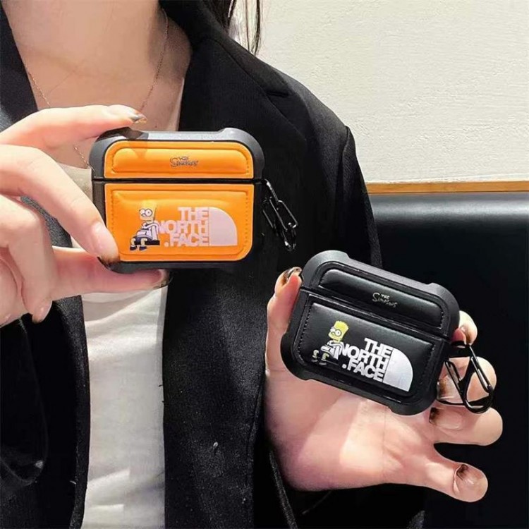 ザノースフェイス THE NORTH FACEブランドエアーポッズpro2 4 3 2 max保護ケースAirPods 3 4ブランドケース 携帯便利 ファッションかわいいエアーポッズ4/3/2/1カバー個性ブランド若者オシャレエアーポッズ4 3 pro2/proケース耐衝撃
