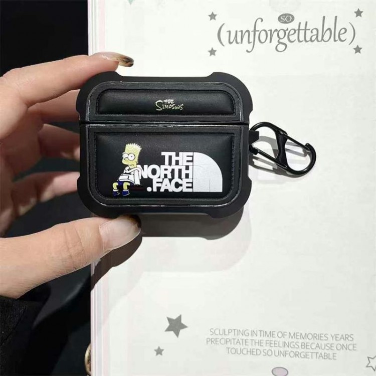 ザノースフェイス THE NORTH FACEブランドエアーポッズpro2 4 3 2 max保護ケースAirPods 3 4ブランドケース 携帯便利 ファッションかわいいエアーポッズ4/3/2/1カバー個性ブランド若者オシャレエアーポッズ4 3 pro2/proケース耐衝撃