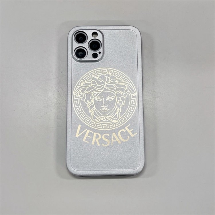 ヴェルサーチiphone13/13pro/13pro maxカバー 個性 シルバー塗装 クール ハイブランド versace アイフォン12Pro/12mini/12pro maxケース 経典人頭柄 黄変防止 iphone11pro/11pro max/11ソフトカバー 耐衝撃 ファッション 男の子 レディース