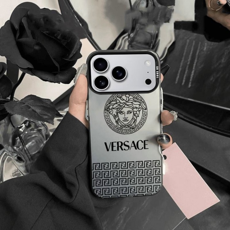 Versace ヴェルサーチブランドiPhone air 16 17 pro 15 16pro max ケースメンズiPhone16 17 air 15pro max 16pro 13 12スマホカバー耐衝撃オシャレ芸能人愛用するブランドアイフォン17 16 pro15 16 pro maxケースカバー