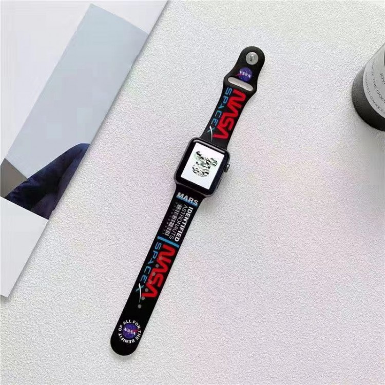 NASA ブランド Apple Watch ultra バンド 華奢革 交換バンド アップルウォッチ ultraブランドベストハイブランドアップルウォッチ 8/se2革ベルト 耐久性ブランド apple watch ultra シリコンバンド 痛くない