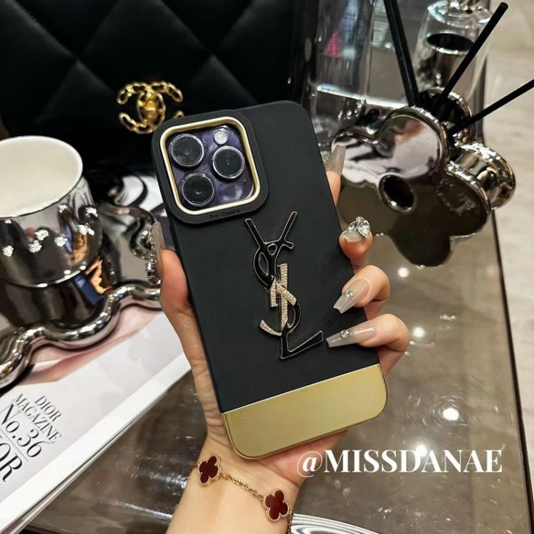 Ysl イブサンローランブランドiPhone15 14pro maxケースメンズアイフォン15 14 plusハイブランドケースブランドアップル15+ 14proケース激安パロディ