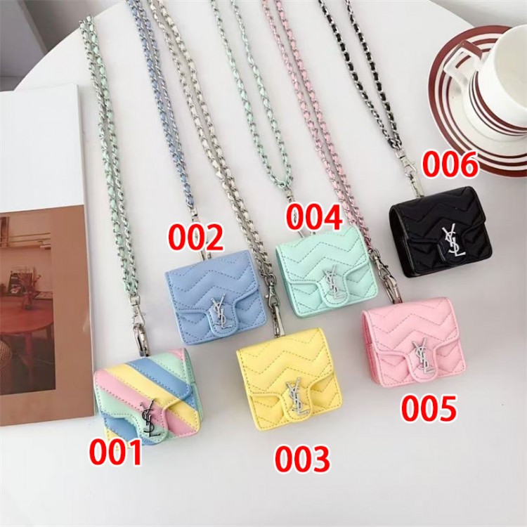 Ysl イブサンローランAirPods 3 4ブランドケース 携帯便利 ファッションかわいいエアーポッズ4/3/2/1カバー個性ブランドairpods 4 3/プロ2カバーパロディメンズ向けAirPods 4/3/2/1ケースブランドかっこいい
