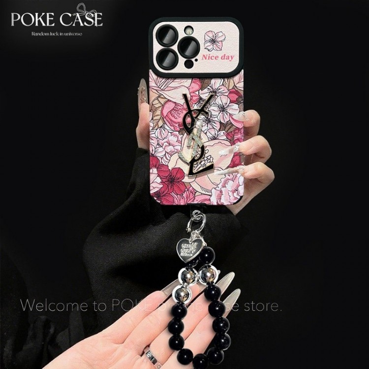 Ysl イヴサンローランアイフォン16 pro max 17 AIR 15 14 16 plus 17eハイブランドケース芸能人愛用するブランドアイフォン17 16 pro15 16 pro maxカバー 花柄 アップル AIR 17 16e 15 pro max 16 plusケース全機種対応パロディ