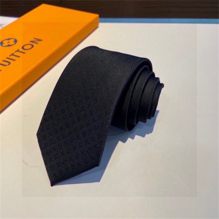 ブランドLV ルイヴィトン モノグラム ネクタイ 7cm シルク ビジネスネクタイ 通勤 ブラック ワインレッド 高級 フォーマル 結婚式 ギフト 贈答