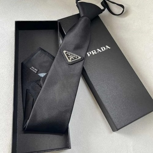 プラダブランドワンタッチネクタイ メンズ 黒 Prada簡単ネクタイ 簡単装着 ジッパーネクタイ 水洗い ビジネス 就活 冠婚葬祭 礼装 礼服 結婚式 葬式 入学式 卒業式 成人式