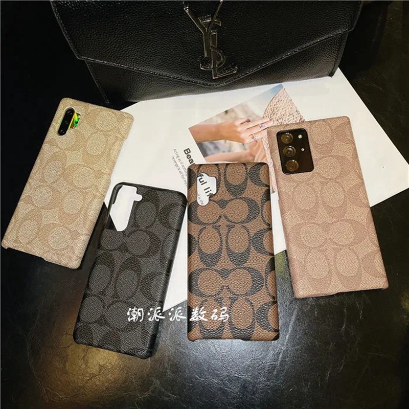 コーチ 贅沢 Galaxy S21/S21 ultra/S20 ultra/A51/A32/note20 ultra/note10ケース かわいい COACH ブランド レザー おまけつき 経典