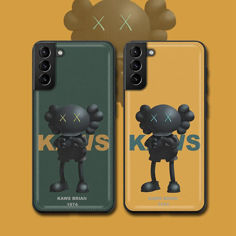 Kaws Brianカウズ ブランドGalaxy S21/S21+/S21 ultra/s20ケース 革製 iphone12/12pro/12pro max/12mini/11/se2 インスタ風 かわいい ジャケット型 男女兼用 衝撃吸收 耐衝撃 アイフォンx/xs/xr/8/7/6カバー