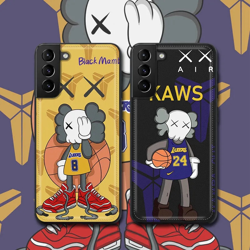 Kaws&Jondan Air コンボ ブランドGalaxy S21/S21+/S21 ultra/s20ケース カウズ Black Mamba 革 バスケットボールiphone12pro/12mini/12pro max/11/se2 コンビ KOBE 男女性 アイフォン