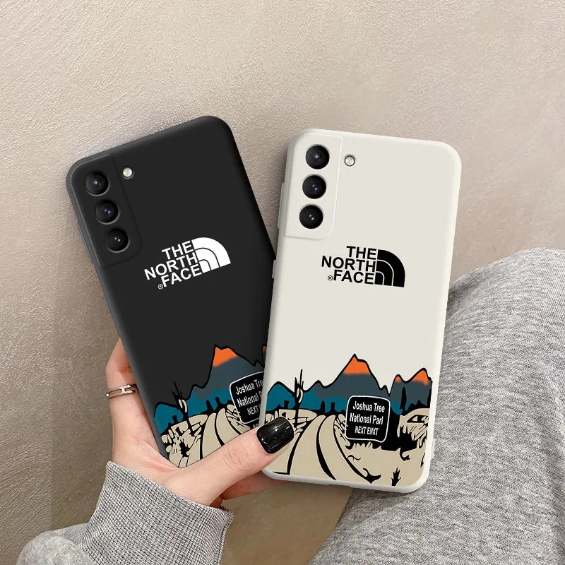 ザ・ノース・フェイス iphone 12 mini/12 pro max/11 pro max/se2ケース カリフォルニア 高速道路柄 THE NORTH FACE ブランド シリコン Galaxy s21/21+/21ultra/s20ケース ソフト Huawei