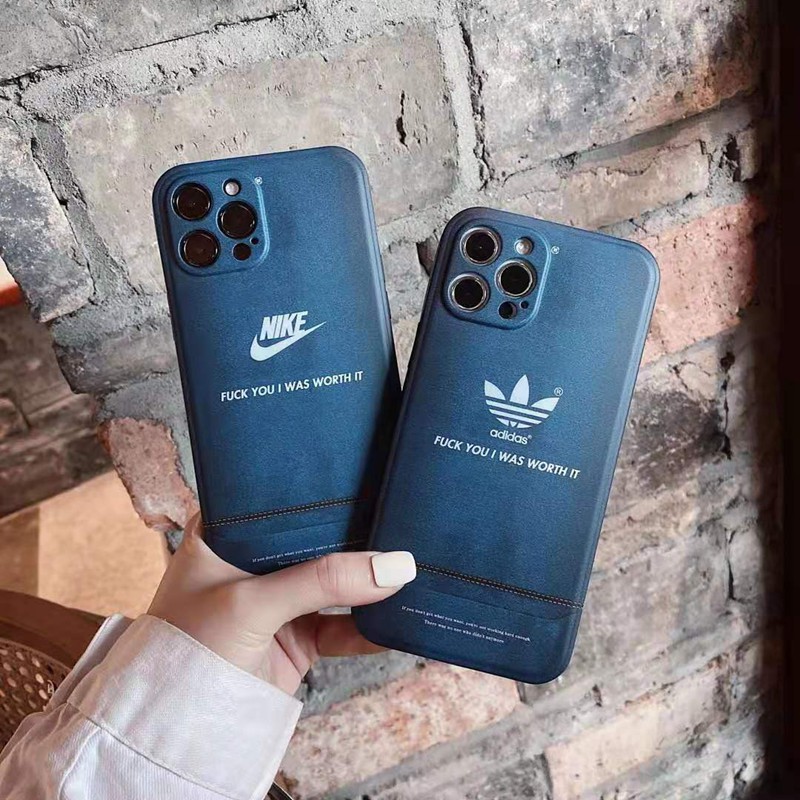 ナイキnikeアディダスadidasブランドiphone12pro/12mini/12pro max/11ケース シンプル デニム モノグラム tpu スウッシュ 三つ葉 韓国風 男女通用