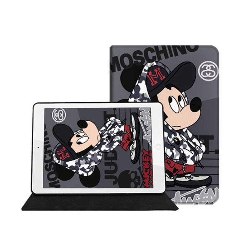 ディズニー モスキーノ ipad pro 2021 9.7/11inchケース ステューシー MOSCHINO ipad mini 4/5カバー 8/7世代 STUSSY カモフラージュ色 9.7インチ 激安 ミッキーマウス
