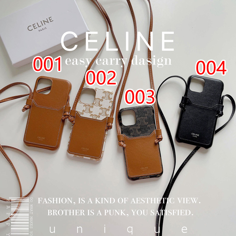 Celineiphone13mini/13スマホケースカードポケット付き