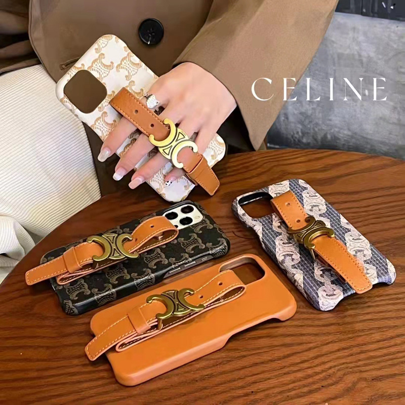 ブランドCELINE 2022新品 iphone13/13pro/13pro maxレザーケース 衝撃吸収 ベルト付き 