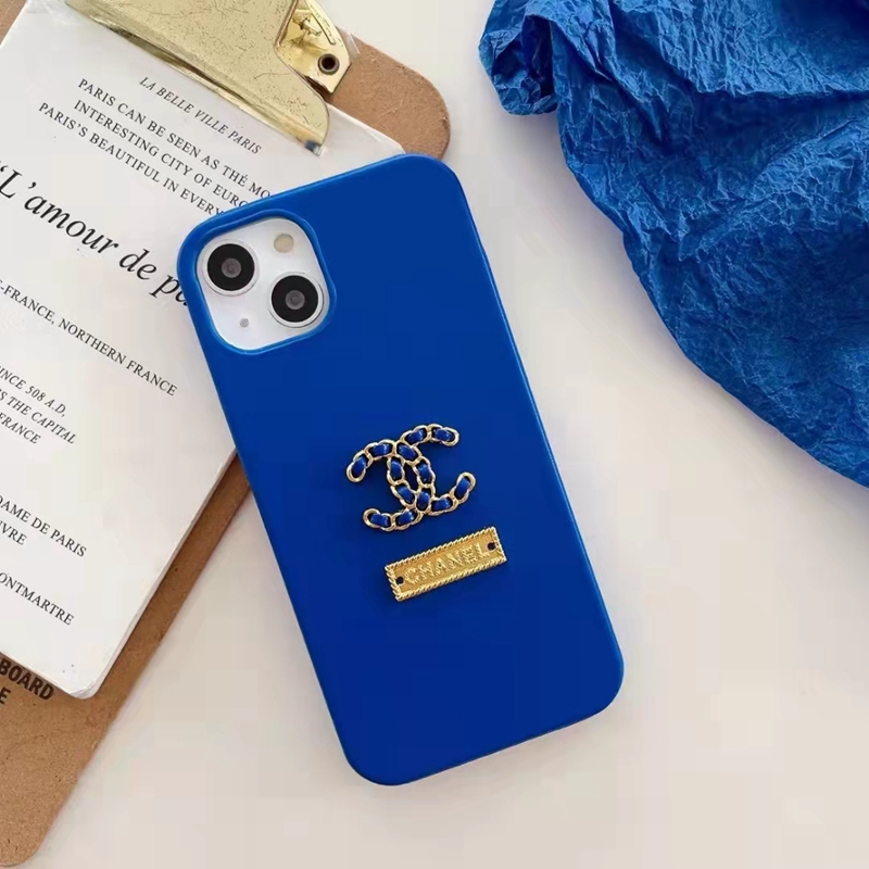 シャネルブランドiphone13Pro max/13Pro/13mini革カバー 無地 ココマーク