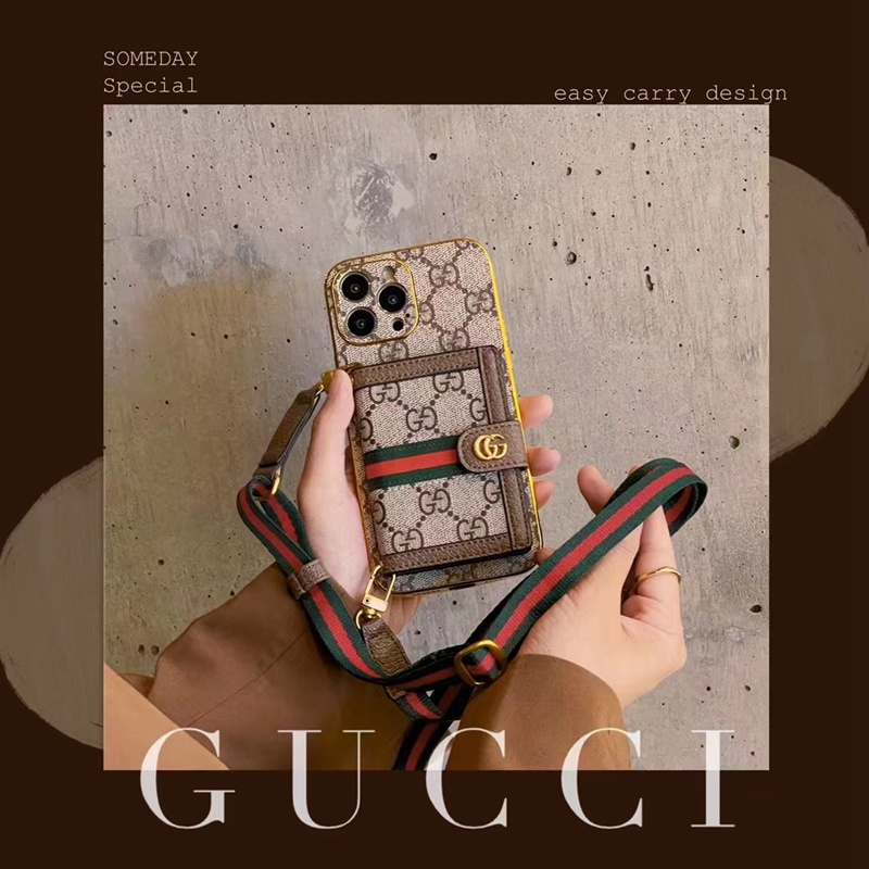  Gucci アイフォン12Pro/12/12pro maxカバー 人気モノグラム柄 