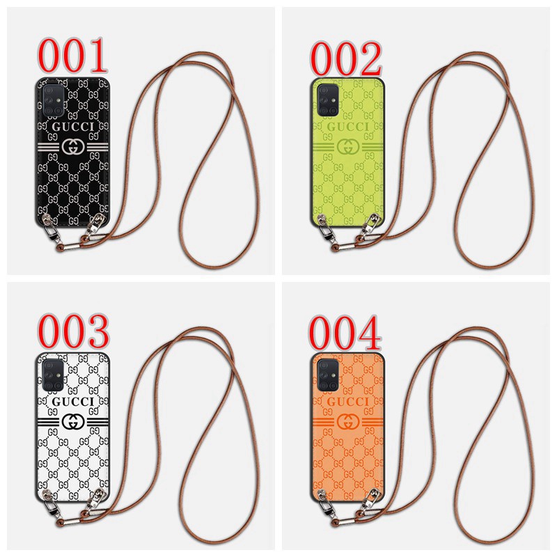 Gucci ブランド Galaxy S22/S22+/S22ultraレザーカバー 取り外し可能紐付き 