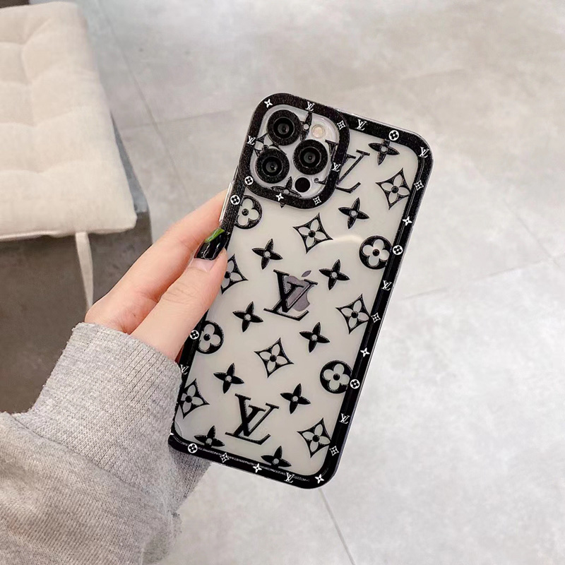 ルイヴィトン iphone13pro maxクリアカバー 枠柄 オシャレ 