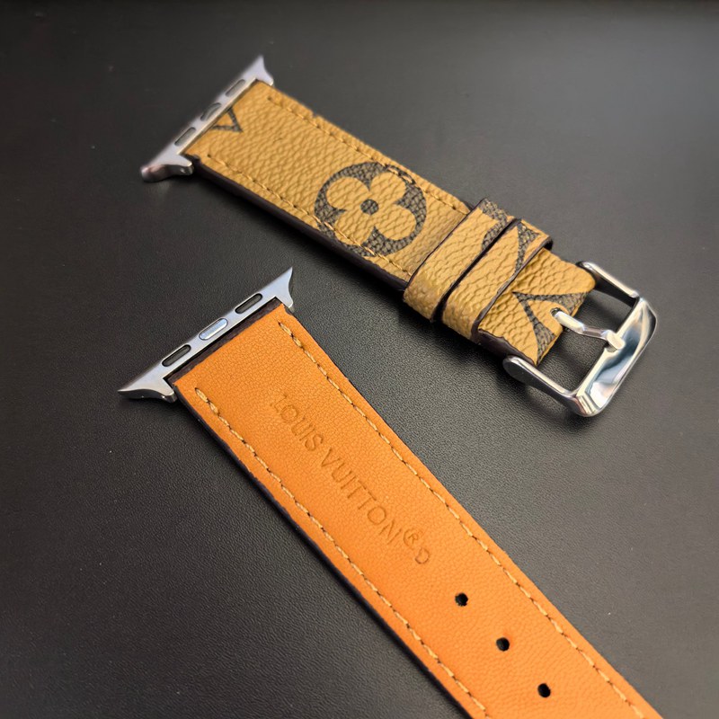 Lv ルイヴィトンブランド Apple Watch 9 ultra バンド 華奢革 交換バンド男性向け