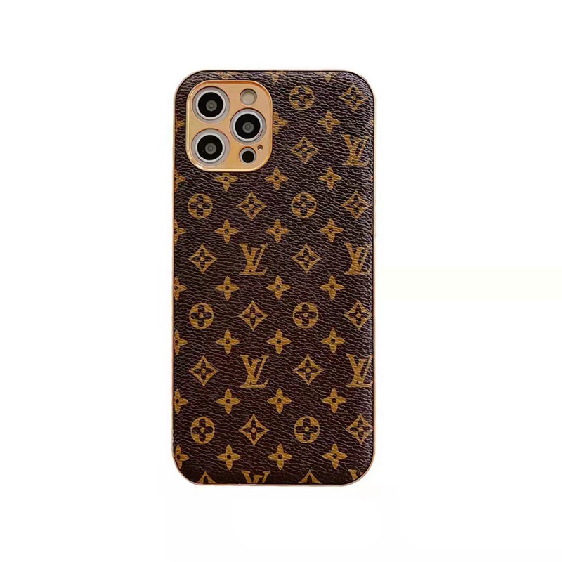 lvブランドiphone14pro/13フルカバー 上質レザー 耐衝撃 LV 