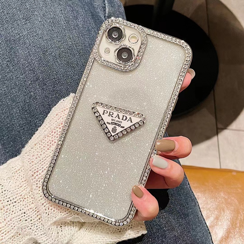 prada iphone14/14plus携帯ケース キラキラ 