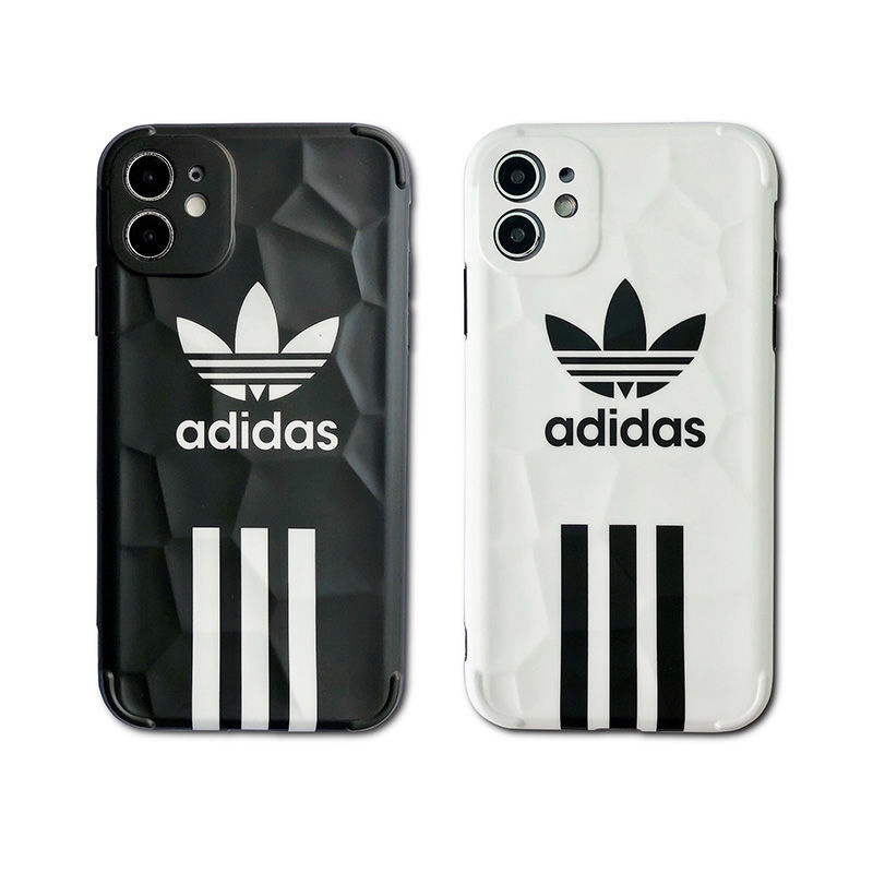 アディダスADIDAS iphone12/12pro/12pro maxケース マット調 おしゃれ 経典ストライプ