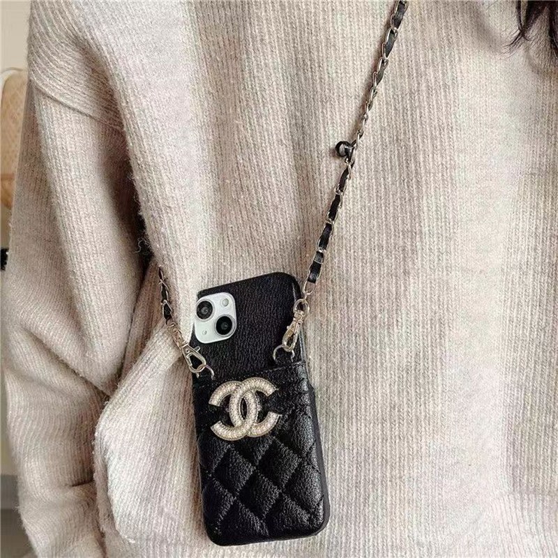 Chanel シャネルブランドカード レザー ストランプアイフォン15plus 14プロマックスマホカバー男女兼用iPhone 15pro max/14proスマホカバー芸能人