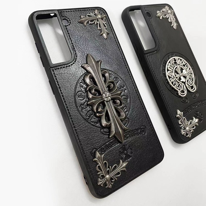 クロムハーツ Chrome Hearts ブランドGalaxy s23 plus s24カバーケース 薄型 ファッション人気 Samsung s24 s23 + ultra iphone 14 15 pro plusブランドスマホカバー