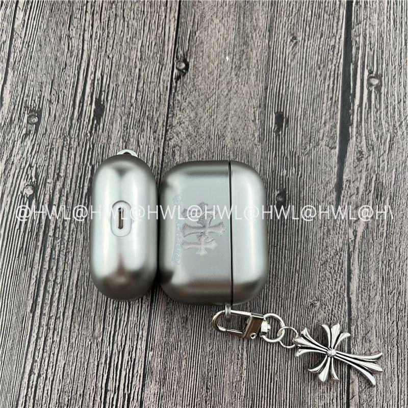 クロムハーツ Chrome Heartsairpods proカバー 軽量 紛失防止かわいいエアーポッズ3/2/1カバー個性メンズ向けAirPods 3/2/1ケース