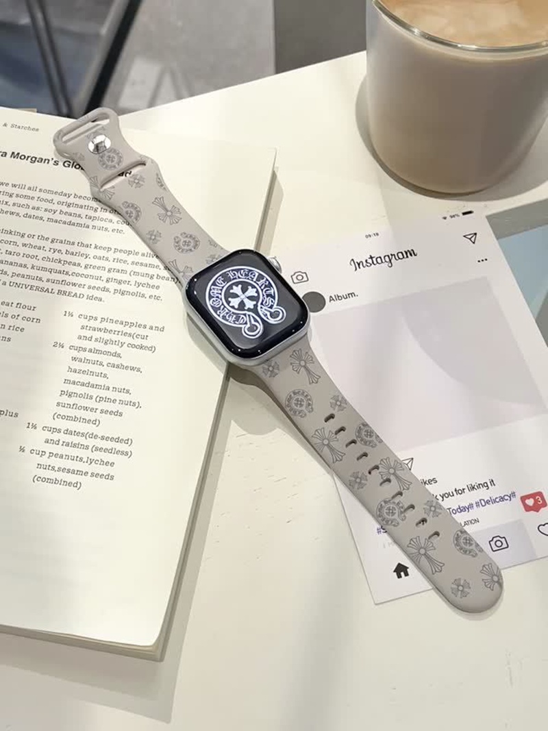  Chrome Hearts apple watch se3 ultra 3 10 9 49mmシリコンバンド 