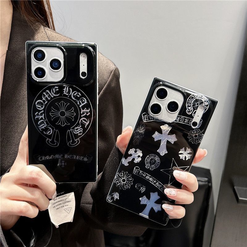 Chrome Heartsアイフォン16 pro max 17 AIR 15 14 16 plusハイブランドケース