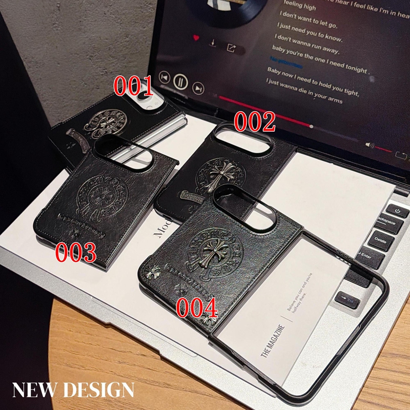 Chrome Heartsギャラクシーz flip 8 7 6 4 5 スマホカバー