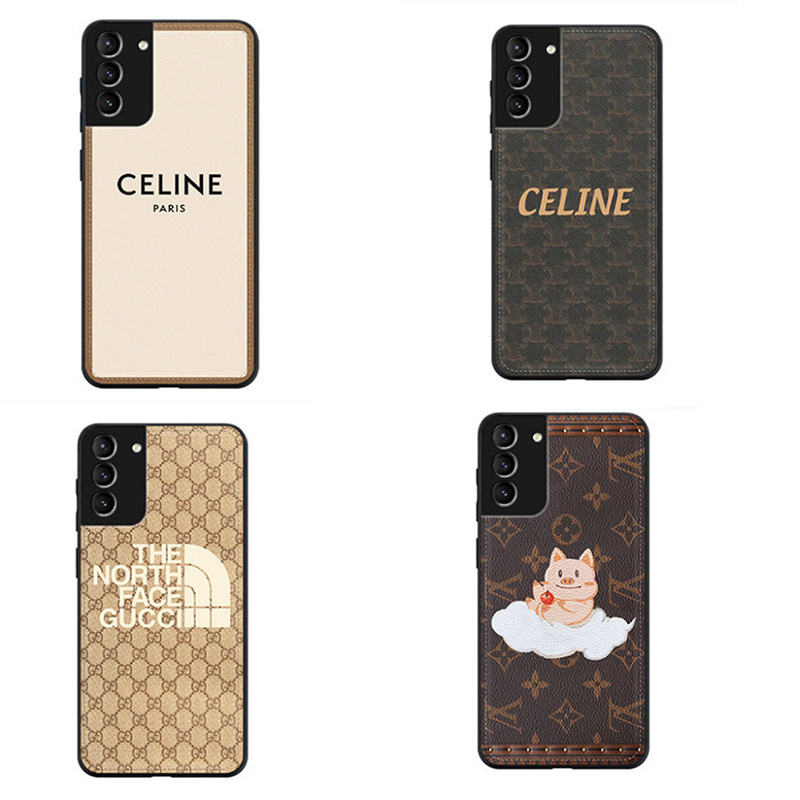 Celine/セリーヌ復古GALAXYs21/s21+/s21ultraスマホケース高級革紋経典モノグラム