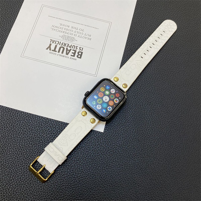 Coach コーチブランド Apple Watch 9 ultra バンド 華奢革 交換バンドハイブランド