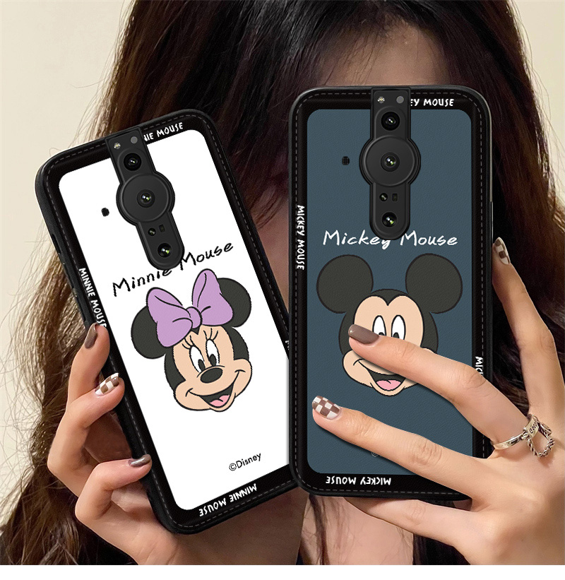 ペア揃い Disney エクスペリア 1スマホケース 高品質 ファッション Xperiapro 1カバー 上質素材 耐久性 ソニー1 Pro 1革ケース 耐衝撃 おしゃれ