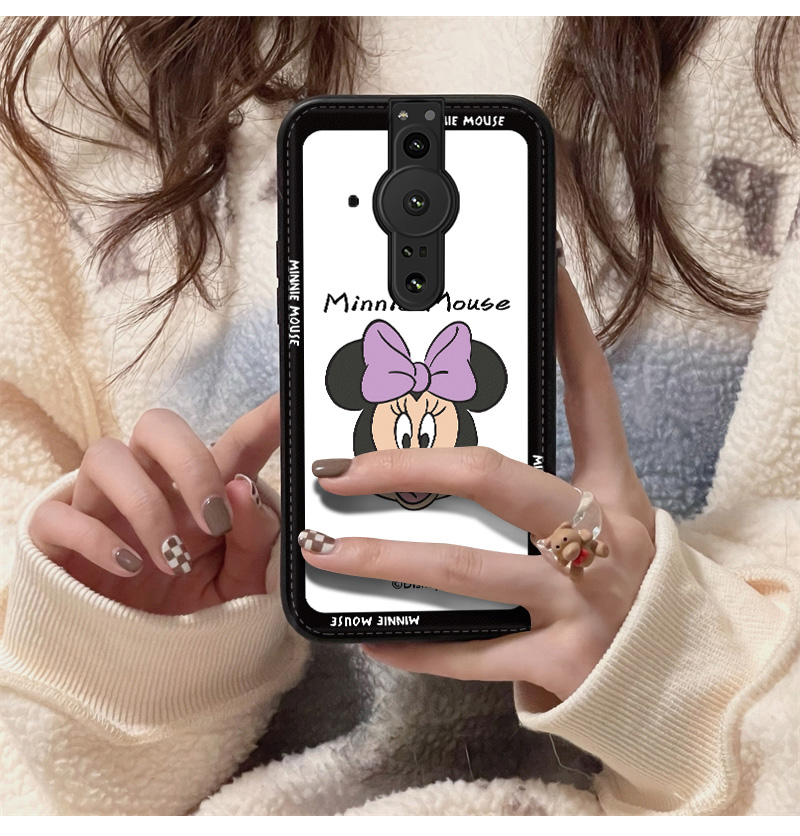  Disney エクスペリア pro-1スマホカバー 落下保護 フィット かわいい