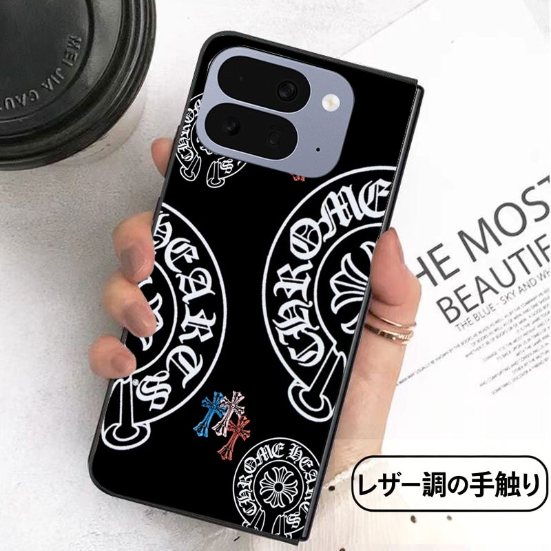 Chrome Heartsグーグル ピクセルPro 11 10 9 foldケース