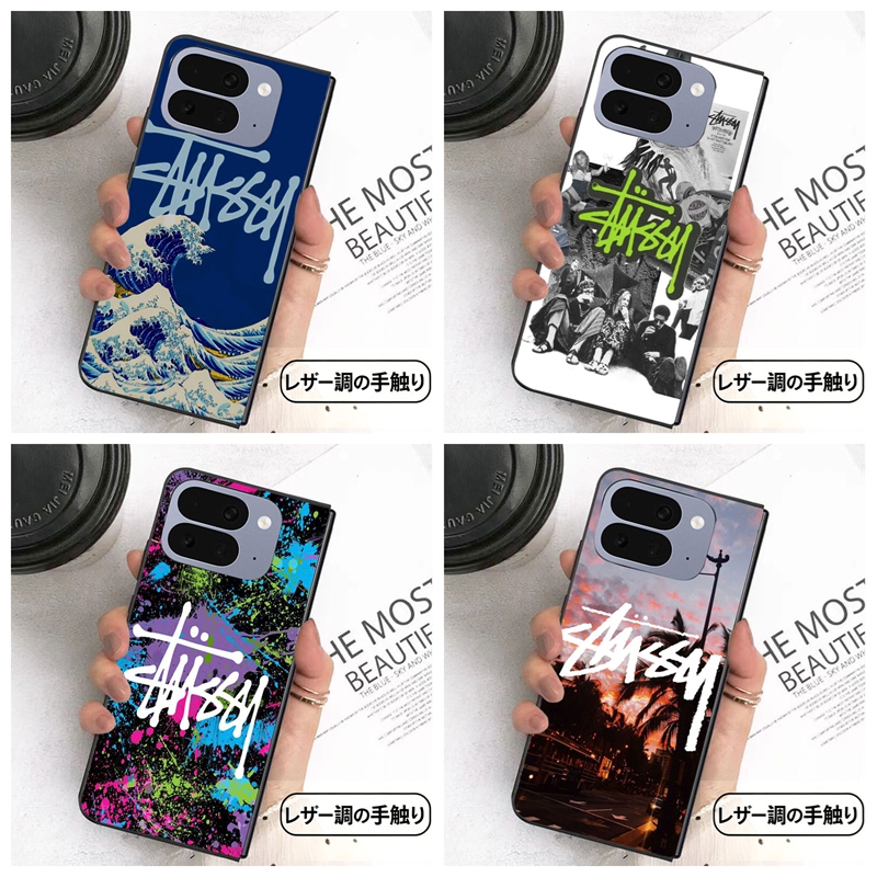 ステューシーGalaxy z flip 5  6 7 8 fold8 ultra 7 6 5携帯ケース