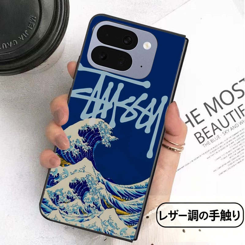 Stussy グーグル ピクセルPro 11 10 9 fold携帯カバー