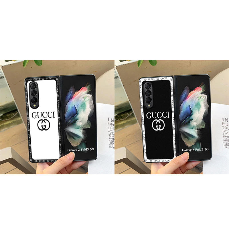 ブランド グッチ オーダーメイド サムスンz fold3/zflip3/w22折り畳み式カバー 落下保護 オシャレ 