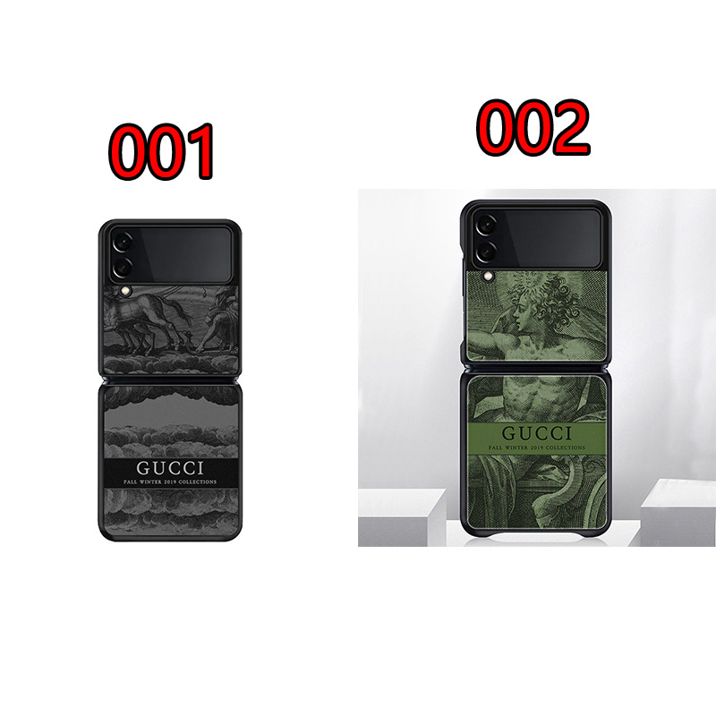 ブランドグッチ GALAXY Z FLIP3 スマホケース折り畳み式 復古スタイル