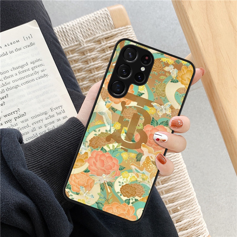 GALAXY S22ケース ブランド バーバリー キレイ花柄