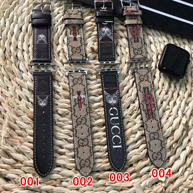 Gucci Apple Watch 8/7レザーバンド