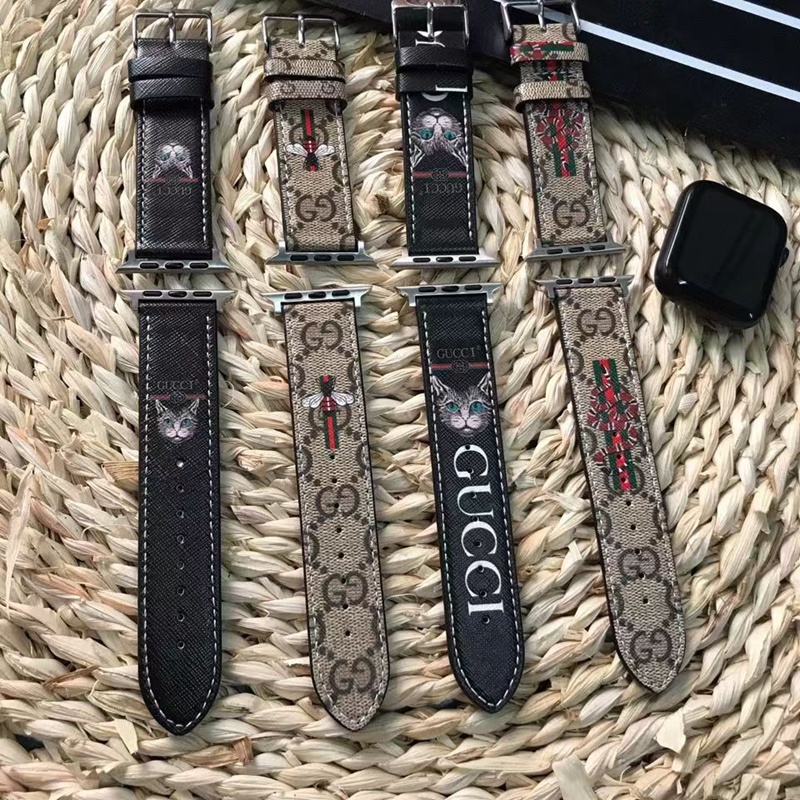 Gucci Apple Watch 9/8/se2/ultra2/7レザーバンド 柔らか 痛くない グッチ