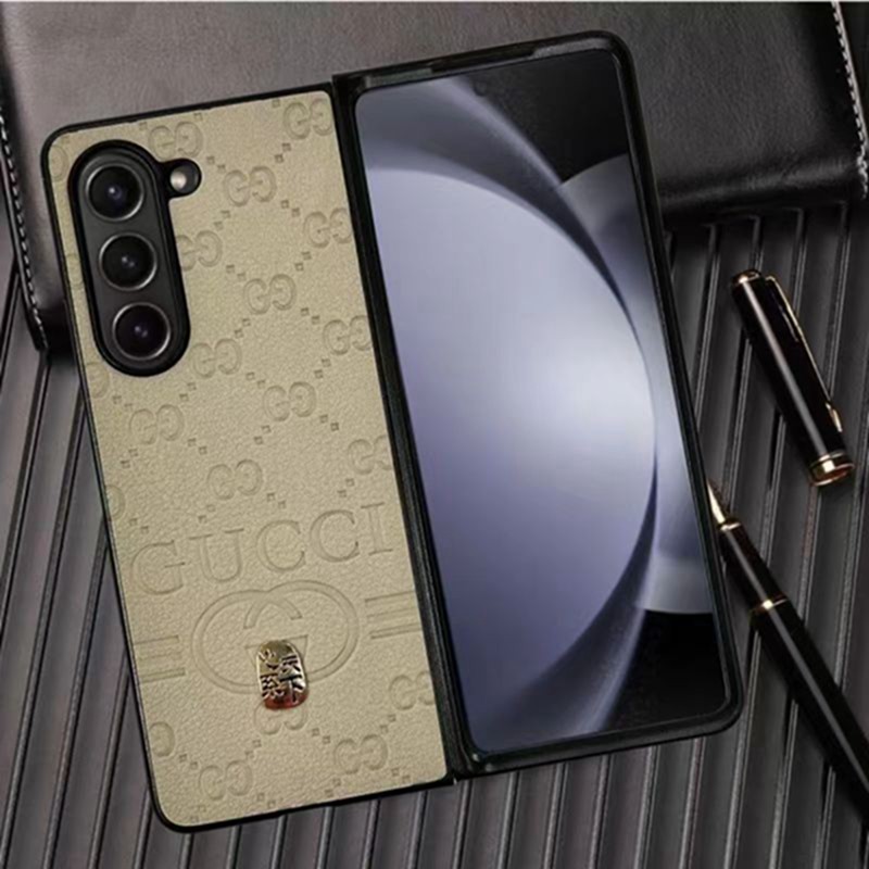 Gucci グッチGalaxy Z Flip5 4 3ブランドケースメンズ高級感galaxy z fold5 4 3ケース